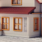miniature house on legal documents representing home in probate auction